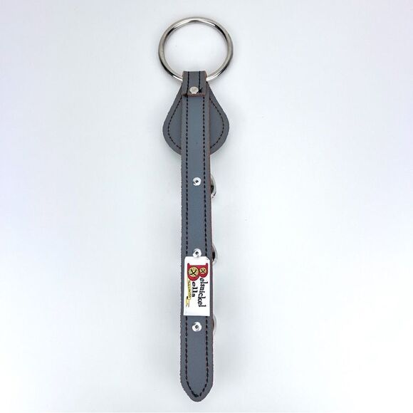 Belsnickel Bells’ 3-Bell Leather Strap with Snowflake Charm Gray - Picture 3 of 5